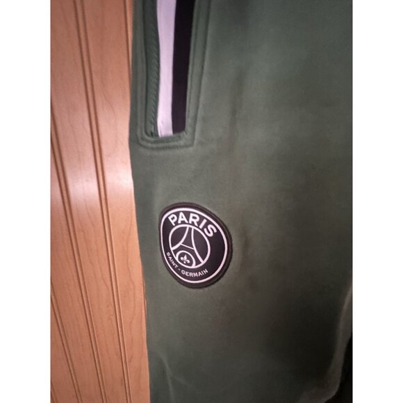 Paris Saint Germain Air Jordan Joggers Mens Size XS Green Zipper Drawstring - Picture 2 of 8